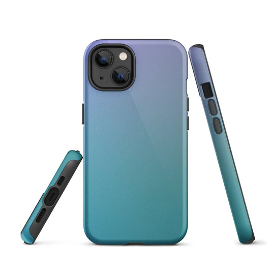 Colorful Marine Violet Blue Double Layered Impact Resistant Tough iPhone Case 3D Wrap Matte or Glossy Finish CREATIVETECH