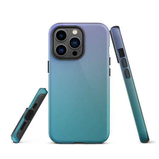 Colorful Marine Violet Blue Double Layered Impact Resistant Tough iPhone Case 3D Wrap Matte or Glossy Finish CREATIVETECH