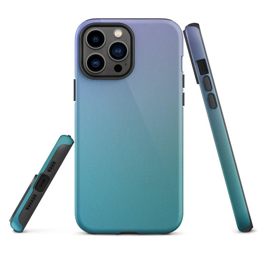 Colorful Marine Violet Blue Double Layered Impact Resistant Tough iPhone Case 3D Wrap Matte or Glossy Finish CREATIVETECH