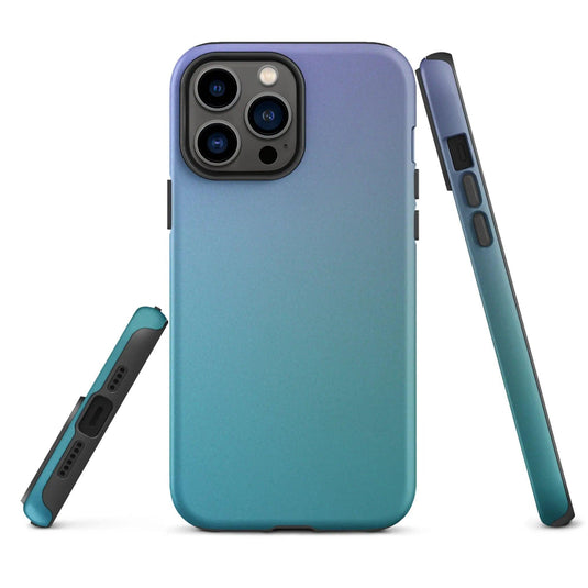 Colorful Marine Violet Blue Double Layered Impact Resistant Tough iPhone Case 3D Wrap Matte or Glossy Finish CREATIVETECH