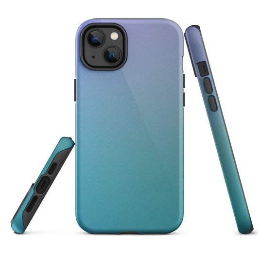 Colorful Marine Violet Blue Double Layered Impact Resistant Tough iPhone Case 3D Wrap Matte or Glossy Finish CREATIVETECH
