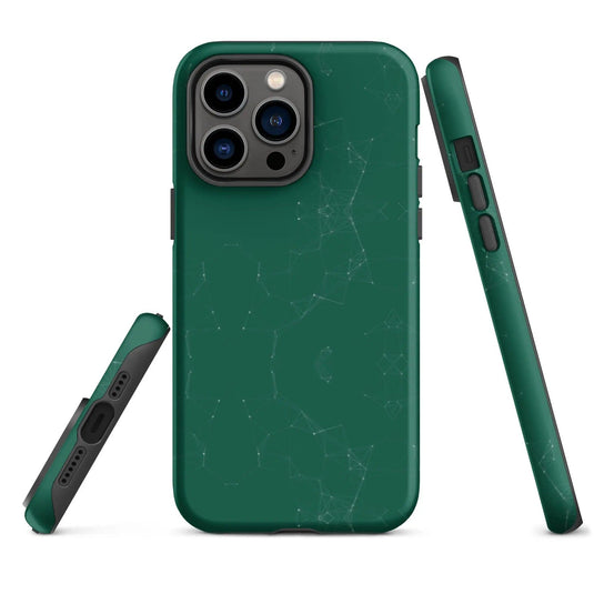 Colorful Olive Green Polygon Double Layered Impact Resistant Tough iPhone Case 3D Wrap Matte or Glossy Finish CREATIVETECH