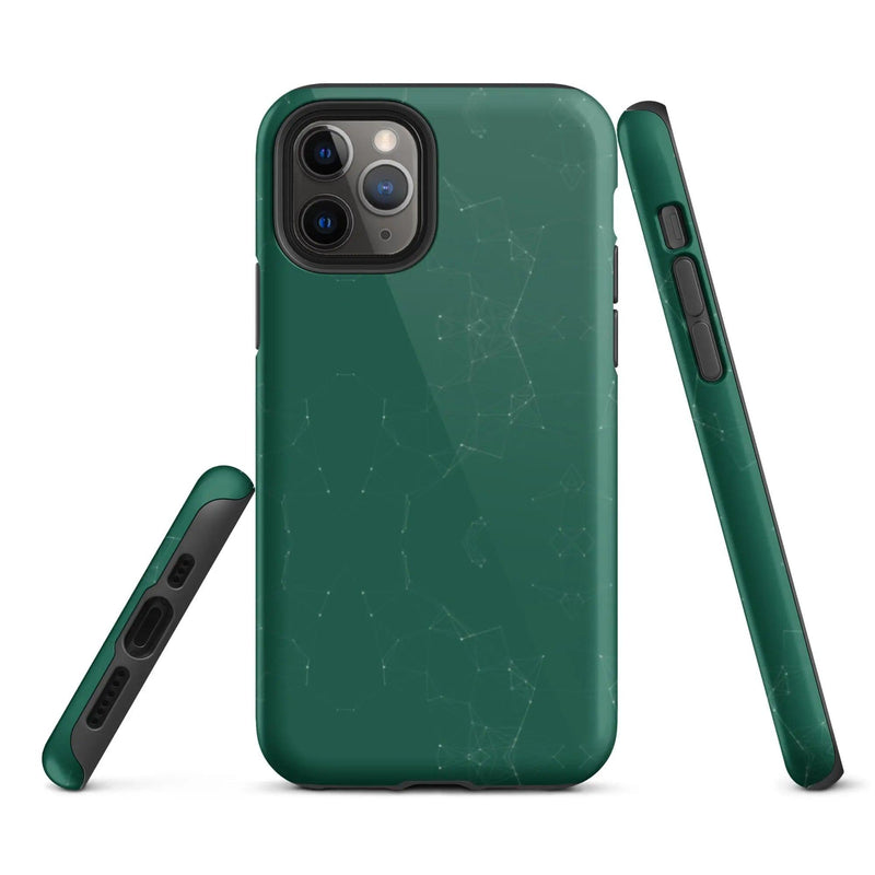 Load image into Gallery viewer, Colorful Olive Green Polygon Double Layered Impact Resistant Tough iPhone Case 3D Wrap Matte or Glossy Finish CREATIVETECH