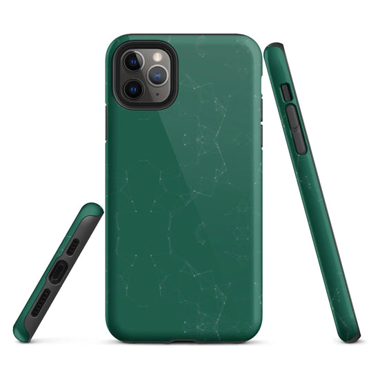 Colorful Olive Green Polygon Double Layered Impact Resistant Tough iPhone Case 3D Wrap Matte or Glossy Finish CREATIVETECH