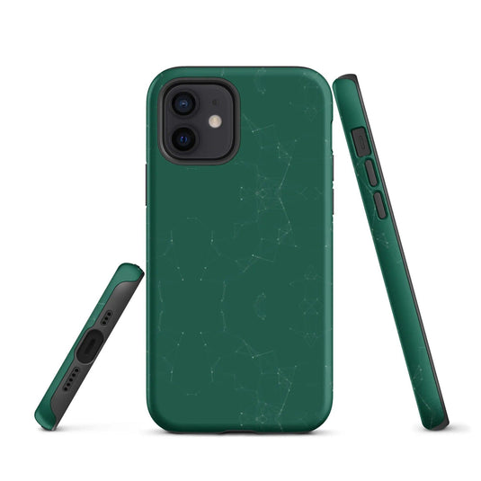 Colorful Olive Green Polygon Double Layered Impact Resistant Tough iPhone Case 3D Wrap Matte or Glossy Finish CREATIVETECH