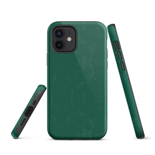 Colorful Olive Green Polygon Double Layered Impact Resistant Tough iPhone Case 3D Wrap Matte or Glossy Finish CREATIVETECH