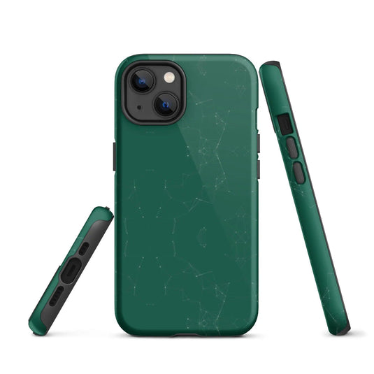 Colorful Olive Green Polygon Double Layered Impact Resistant Tough iPhone Case 3D Wrap Matte or Glossy Finish CREATIVETECH