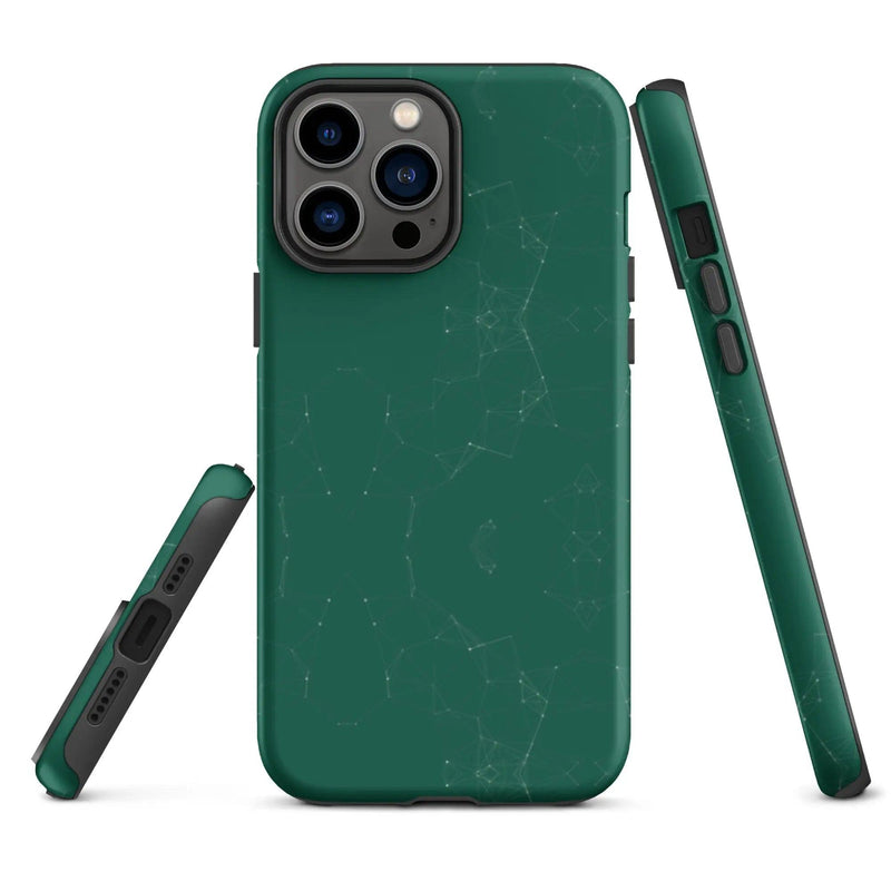 Load image into Gallery viewer, Colorful Olive Green Polygon Double Layered Impact Resistant Tough iPhone Case 3D Wrap Matte or Glossy Finish CREATIVETECH
