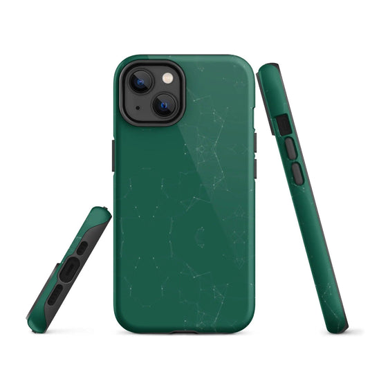 Colorful Olive Green Polygon Double Layered Impact Resistant Tough iPhone Case 3D Wrap Matte or Glossy Finish CREATIVETECH