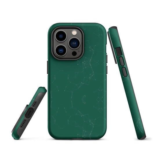 Colorful Olive Green Polygon Double Layered Impact Resistant Tough iPhone Case 3D Wrap Matte or Glossy Finish CREATIVETECH