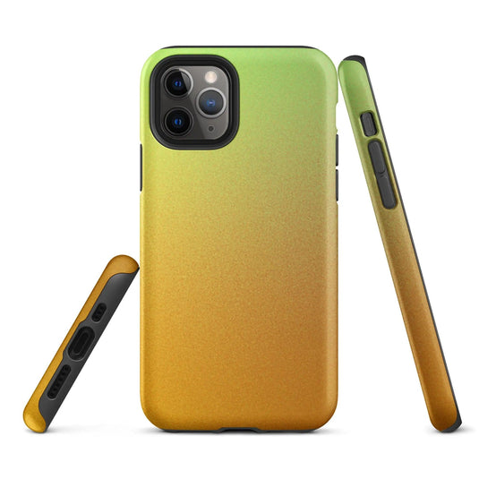 Colorful Orange Green Double Layered Impact Resistant Tough iPhone Case 3D Wrap Matte or Glossy Finish CREATIVETECH