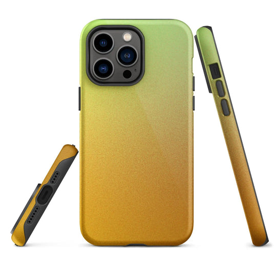 Colorful Orange Green Double Layered Impact Resistant Tough iPhone Case 3D Wrap Matte or Glossy Finish CREATIVETECH