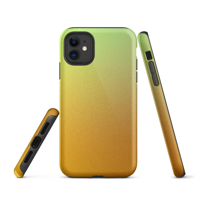 Load image into Gallery viewer, Colorful Orange Green Double Layered Impact Resistant Tough iPhone Case 3D Wrap Matte or Glossy Finish CREATIVETECH