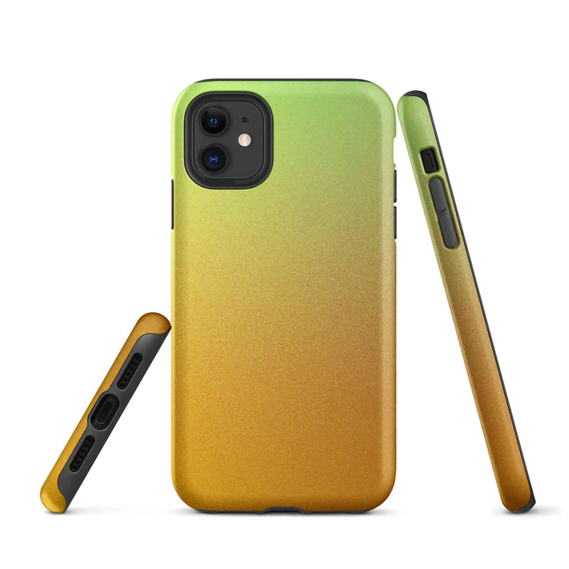 Load image into Gallery viewer, Colorful Orange Green Double Layered Impact Resistant Tough iPhone Case 3D Wrap Matte or Glossy Finish CREATIVETECH