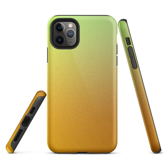 Colorful Orange Green Double Layered Impact Resistant Tough iPhone Case 3D Wrap Matte or Glossy Finish CREATIVETECH