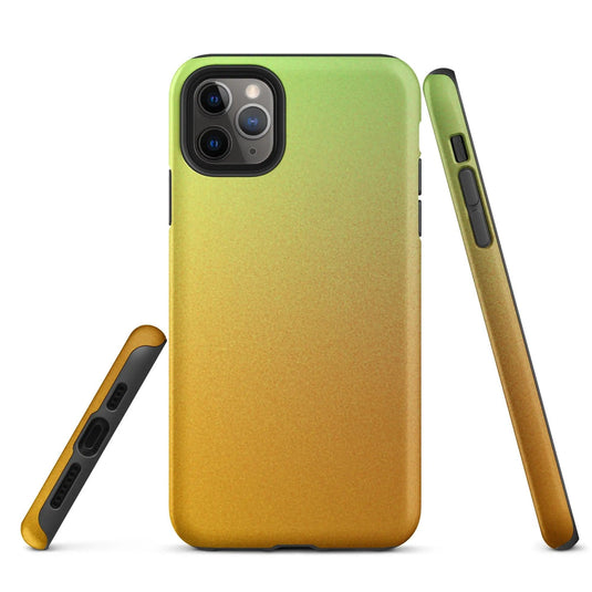 Colorful Orange Green Double Layered Impact Resistant Tough iPhone Case 3D Wrap Matte or Glossy Finish CREATIVETECH