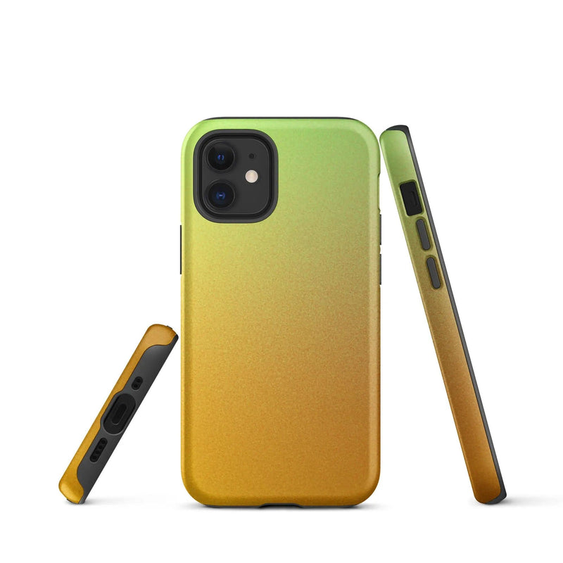 Load image into Gallery viewer, Colorful Orange Green Double Layered Impact Resistant Tough iPhone Case 3D Wrap Matte or Glossy Finish CREATIVETECH