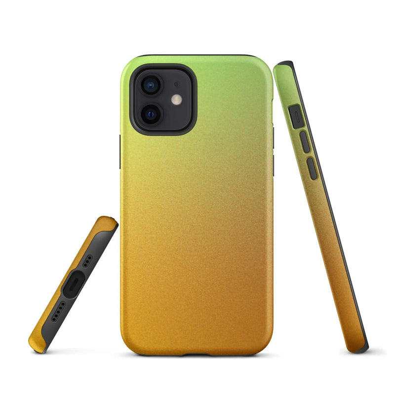 Load image into Gallery viewer, Colorful Orange Green Double Layered Impact Resistant Tough iPhone Case 3D Wrap Matte or Glossy Finish CREATIVETECH