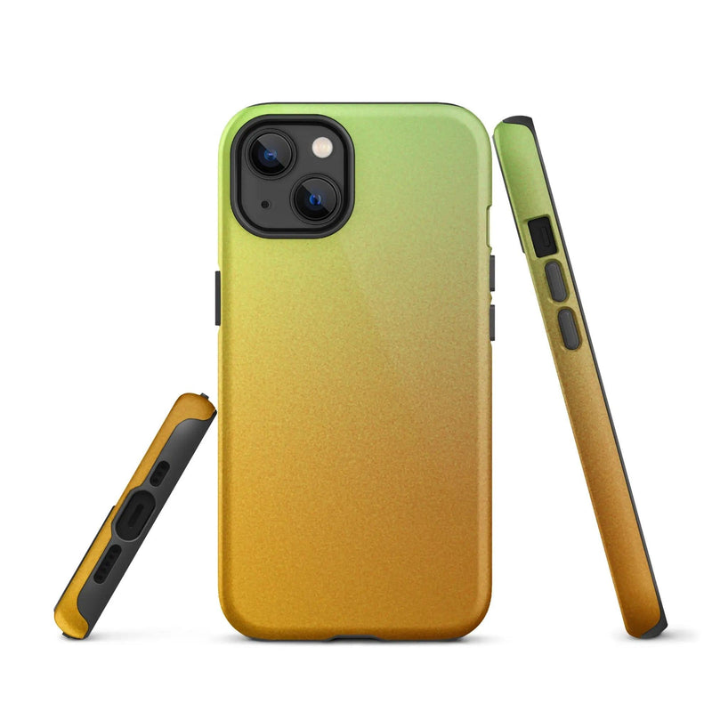 Load image into Gallery viewer, Colorful Orange Green Double Layered Impact Resistant Tough iPhone Case 3D Wrap Matte or Glossy Finish CREATIVETECH