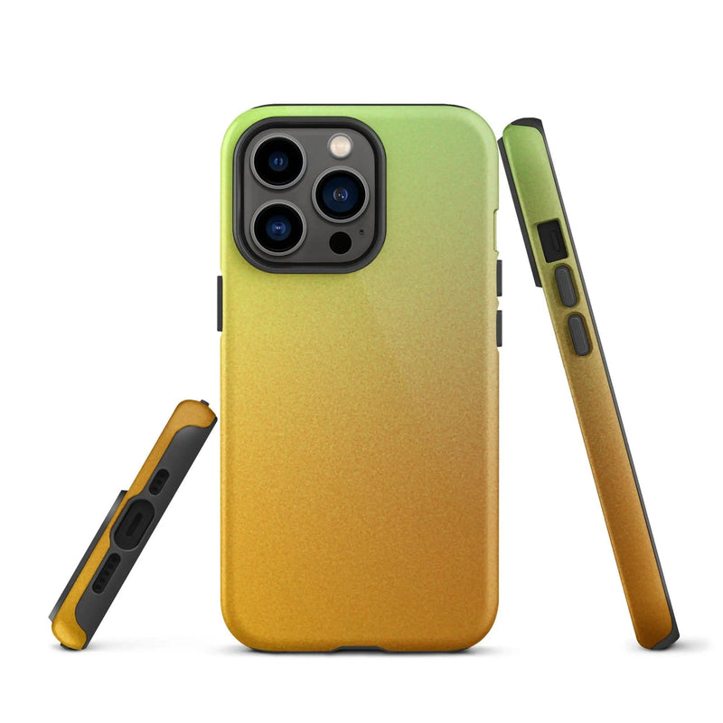 Load image into Gallery viewer, Colorful Orange Green Double Layered Impact Resistant Tough iPhone Case 3D Wrap Matte or Glossy Finish CREATIVETECH