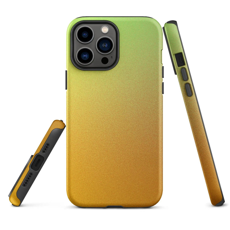 Load image into Gallery viewer, Colorful Orange Green Double Layered Impact Resistant Tough iPhone Case 3D Wrap Matte or Glossy Finish CREATIVETECH