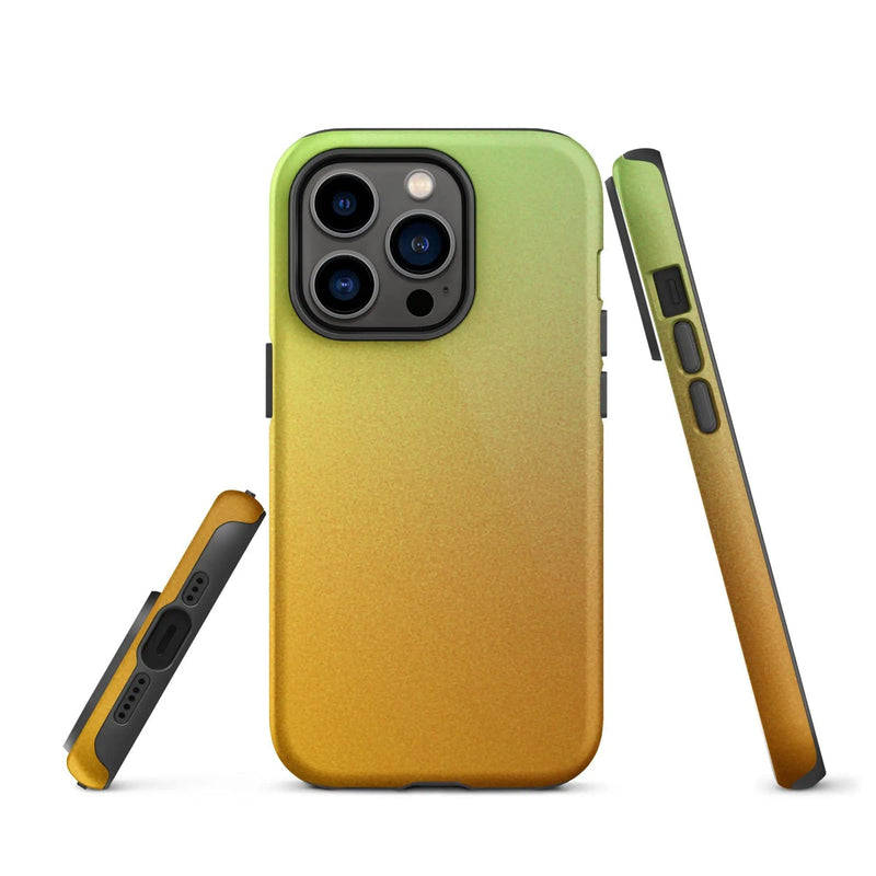 Load image into Gallery viewer, Colorful Orange Green Double Layered Impact Resistant Tough iPhone Case 3D Wrap Matte or Glossy Finish CREATIVETECH