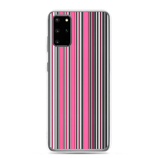 Colorful Pink Berry Striped Style Flexible Clear Samsung Case Bump Resistant Corners CREATIVETECH