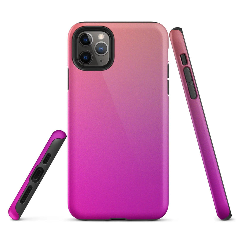 Load image into Gallery viewer, Colorful Pink Orange Double Layered Impact Resistant Tough iPhone Case 3D Wrap Matte or Glossy Finish CREATIVETECH