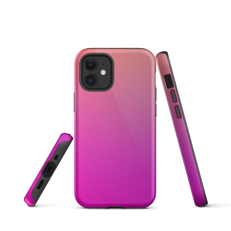 Load image into Gallery viewer, Colorful Pink Orange Double Layered Impact Resistant Tough iPhone Case 3D Wrap Matte or Glossy Finish CREATIVETECH