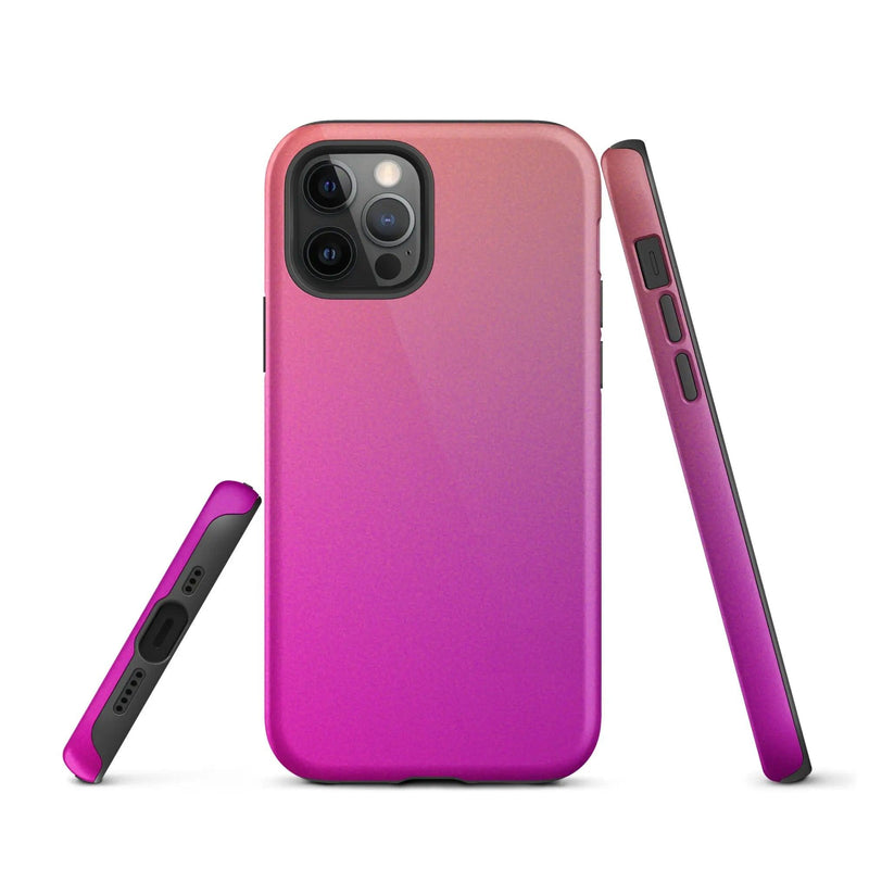 Load image into Gallery viewer, Colorful Pink Orange Double Layered Impact Resistant Tough iPhone Case 3D Wrap Matte or Glossy Finish CREATIVETECH