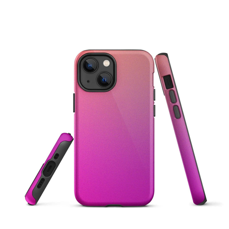 Load image into Gallery viewer, Colorful Pink Orange Double Layered Impact Resistant Tough iPhone Case 3D Wrap Matte or Glossy Finish CREATIVETECH