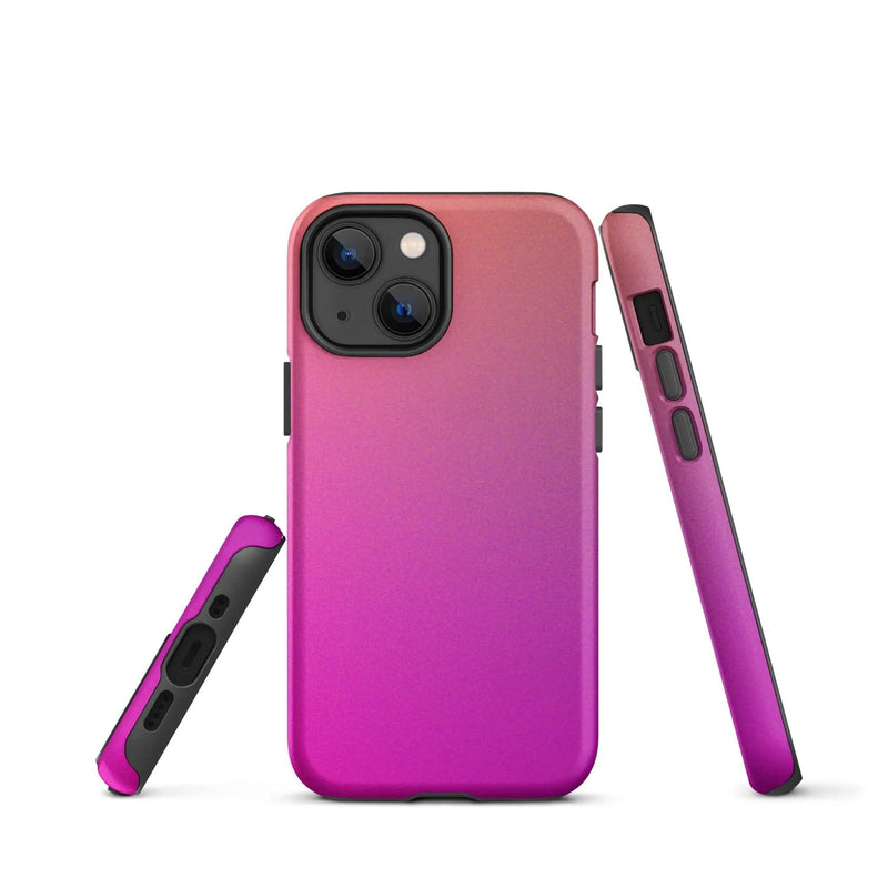 Load image into Gallery viewer, Colorful Pink Orange Double Layered Impact Resistant Tough iPhone Case 3D Wrap Matte or Glossy Finish CREATIVETECH