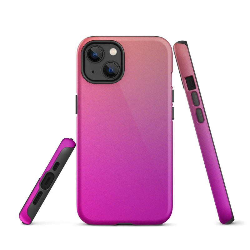 Load image into Gallery viewer, Colorful Pink Orange Double Layered Impact Resistant Tough iPhone Case 3D Wrap Matte or Glossy Finish CREATIVETECH