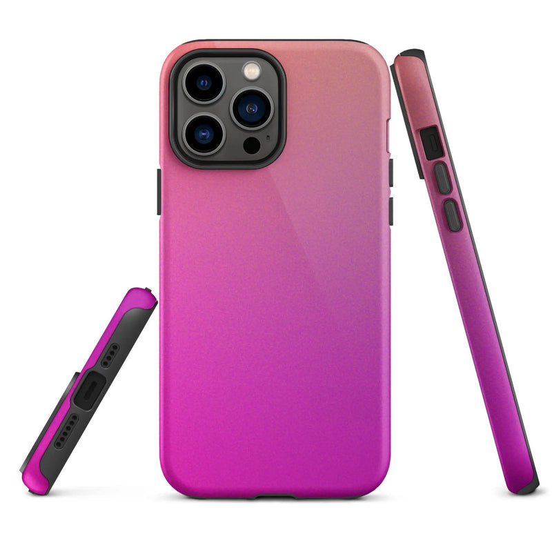 Load image into Gallery viewer, Colorful Pink Orange Double Layered Impact Resistant Tough iPhone Case 3D Wrap Matte or Glossy Finish CREATIVETECH