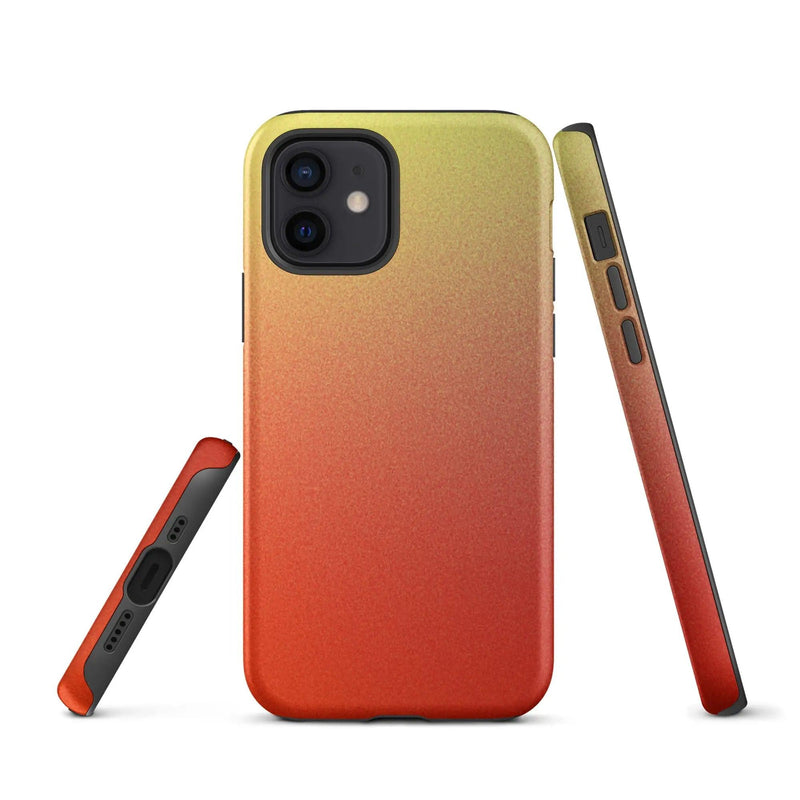 Load image into Gallery viewer, Colorful Red Double Layered Impact Resistant Tough iPhone Case 3D Wrap Matte or Glossy Finish CREATIVETECH