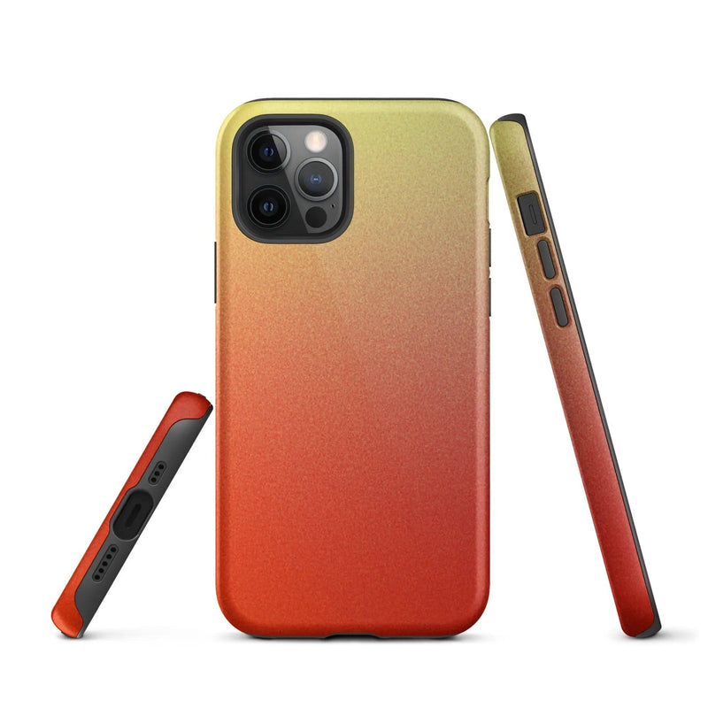 Load image into Gallery viewer, Colorful Red Double Layered Impact Resistant Tough iPhone Case 3D Wrap Matte or Glossy Finish CREATIVETECH
