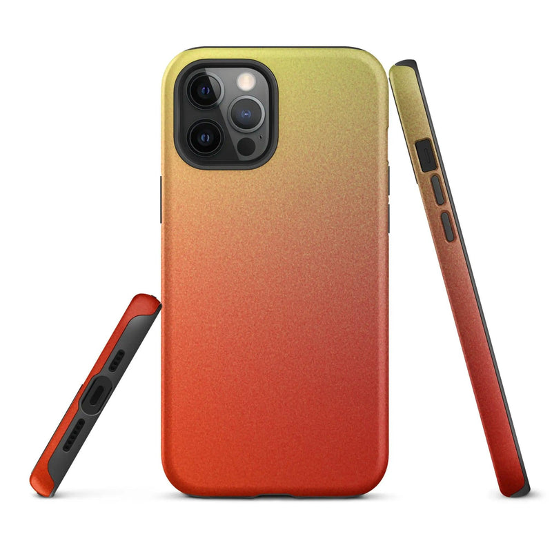 Load image into Gallery viewer, Colorful Red Double Layered Impact Resistant Tough iPhone Case 3D Wrap Matte or Glossy Finish CREATIVETECH
