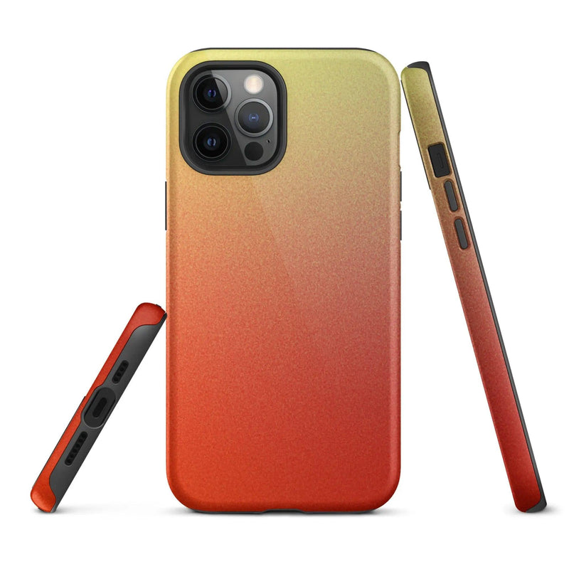 Load image into Gallery viewer, Colorful Red Double Layered Impact Resistant Tough iPhone Case 3D Wrap Matte or Glossy Finish CREATIVETECH