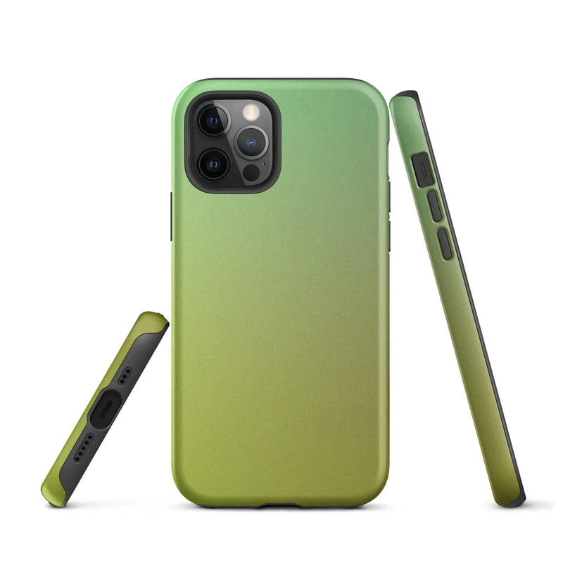 Load image into Gallery viewer, Colorful Sunny Green Yellow Double Layered Impact Resistant Tough iPhone Case 3D Wrap Matte or Glossy Finish CREATIVETECH