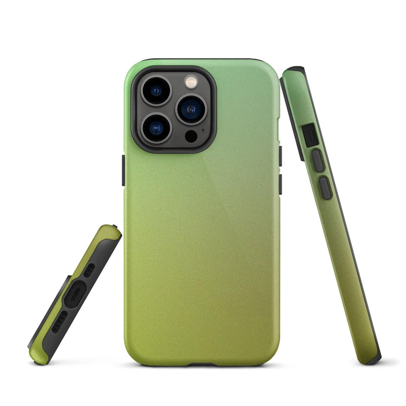 Load image into Gallery viewer, Colorful Sunny Green Yellow Double Layered Impact Resistant Tough iPhone Case 3D Wrap Matte or Glossy Finish CREATIVETECH