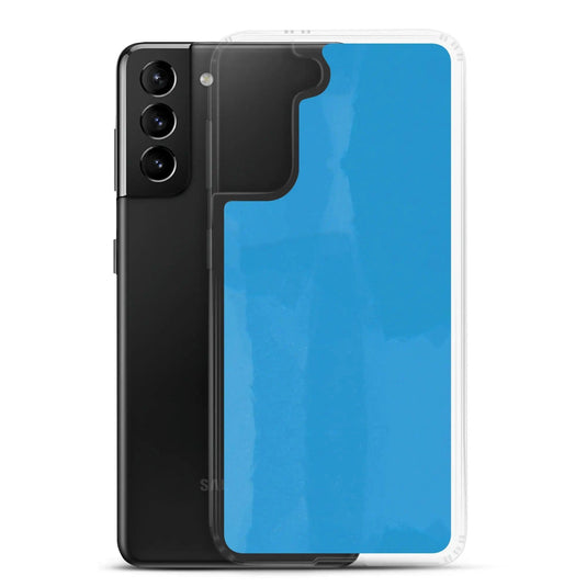 Colorful Vivid Blue Industrial Paint Style Flexible Clear Samsung Case Bump Resistant Corners CREATIVETECH