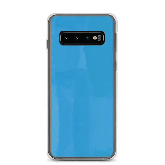 Colorful Vivid Blue Industrial Paint Style Flexible Clear Samsung Case Bump Resistant Corners CREATIVETECH