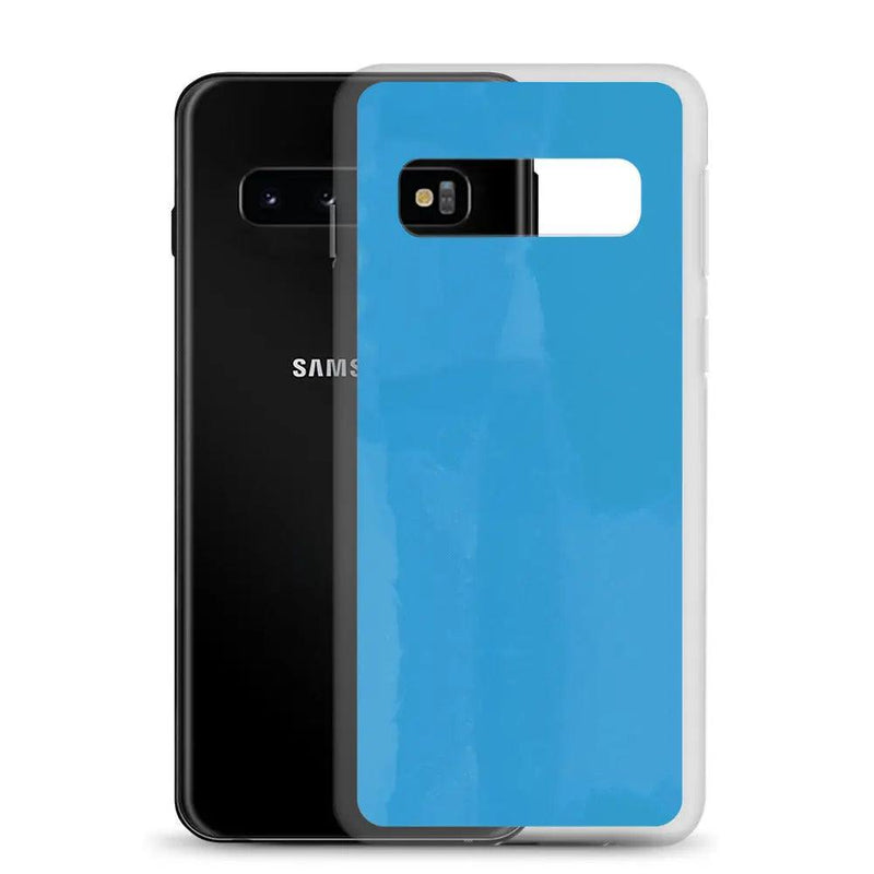 Load image into Gallery viewer, Colorful Vivid Blue Industrial Paint Style Flexible Clear Samsung Case Bump Resistant Corners CREATIVETECH