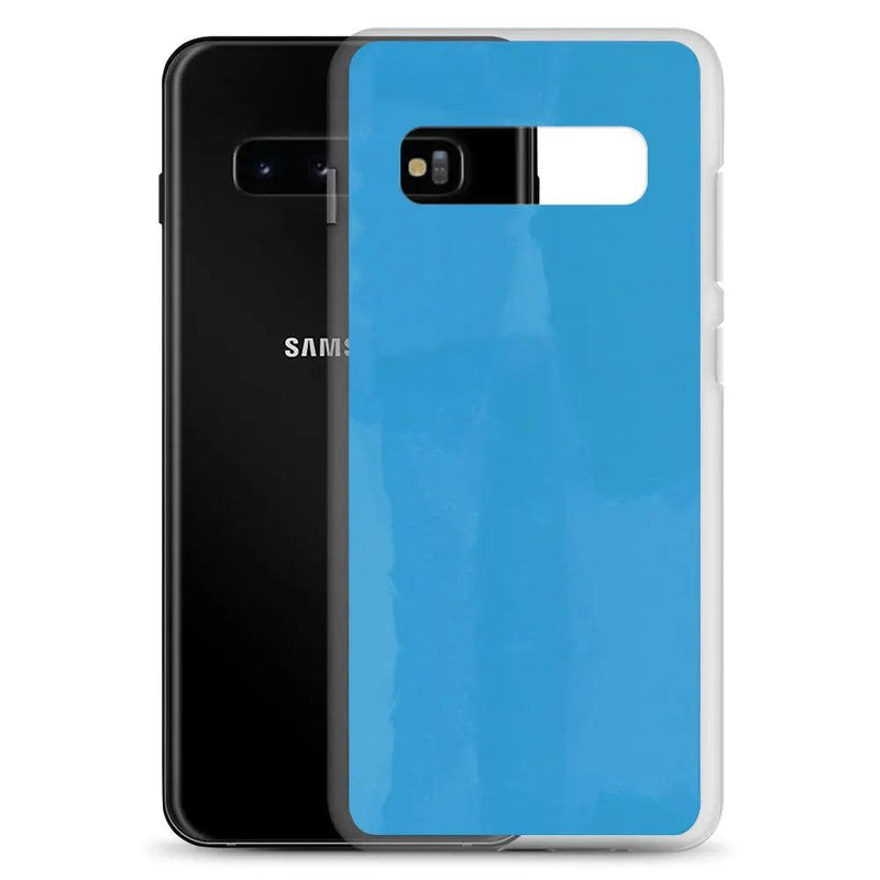 Load image into Gallery viewer, Colorful Vivid Blue Industrial Paint Style Flexible Clear Samsung Case Bump Resistant Corners CREATIVETECH