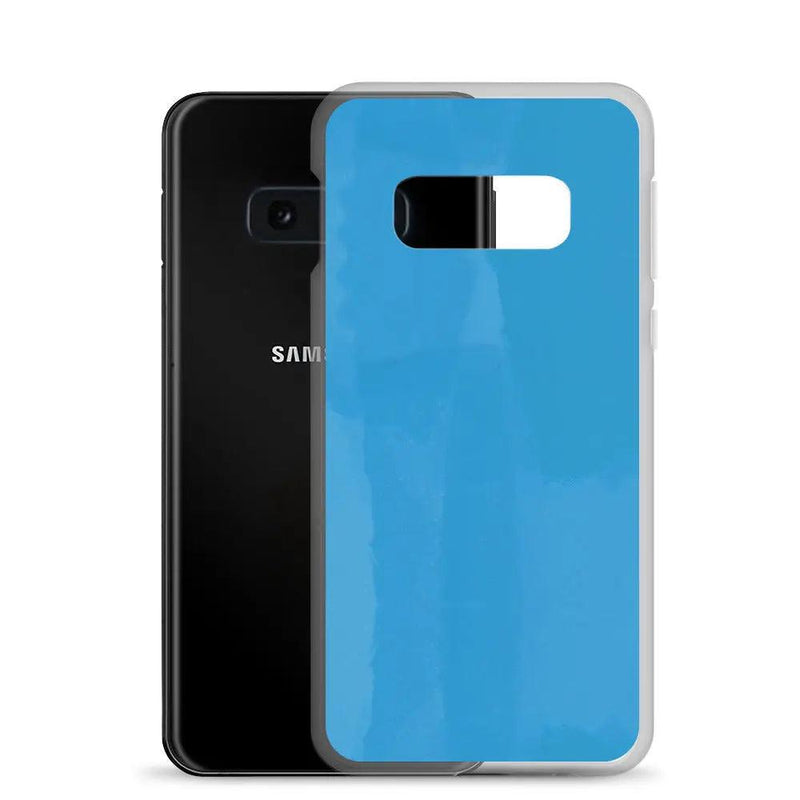 Load image into Gallery viewer, Colorful Vivid Blue Industrial Paint Style Flexible Clear Samsung Case Bump Resistant Corners CREATIVETECH
