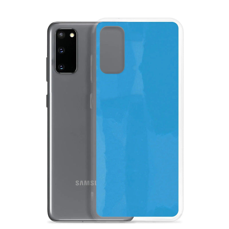 Load image into Gallery viewer, Colorful Vivid Blue Industrial Paint Style Flexible Clear Samsung Case Bump Resistant Corners CREATIVETECH