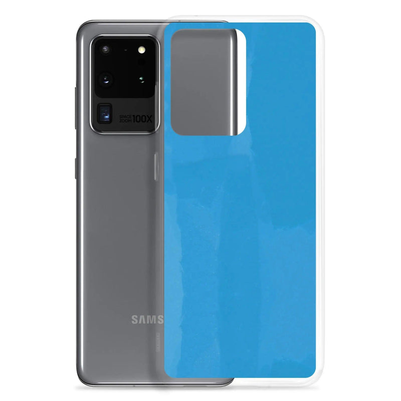 Load image into Gallery viewer, Colorful Vivid Blue Industrial Paint Style Flexible Clear Samsung Case Bump Resistant Corners CREATIVETECH
