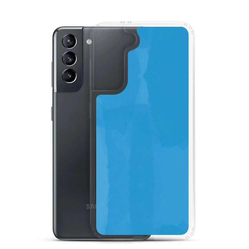 Load image into Gallery viewer, Colorful Vivid Blue Industrial Paint Style Flexible Clear Samsung Case Bump Resistant Corners CREATIVETECH