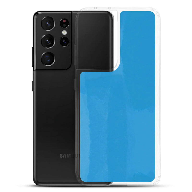 Load image into Gallery viewer, Colorful Vivid Blue Industrial Paint Style Flexible Clear Samsung Case Bump Resistant Corners CREATIVETECH