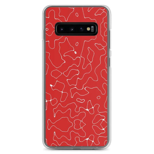 Colorful Vivid Red Organic Flexible Clear Samsung Case Bump Resistant Corners CREATIVETECH